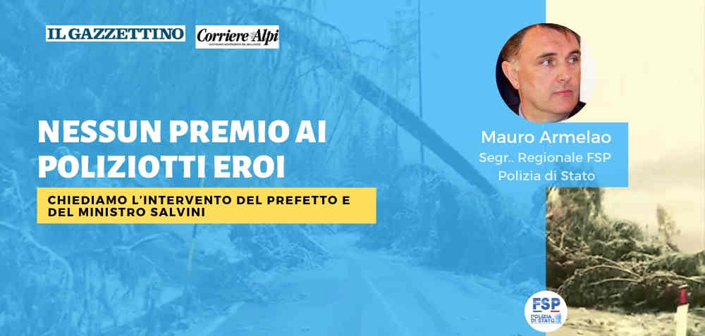 belluno riconoscimento poliziotti eroi