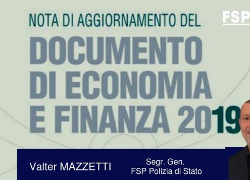 Dopo l' OK al DEF. Ancora nessun impegno per le Forze di Polizia.