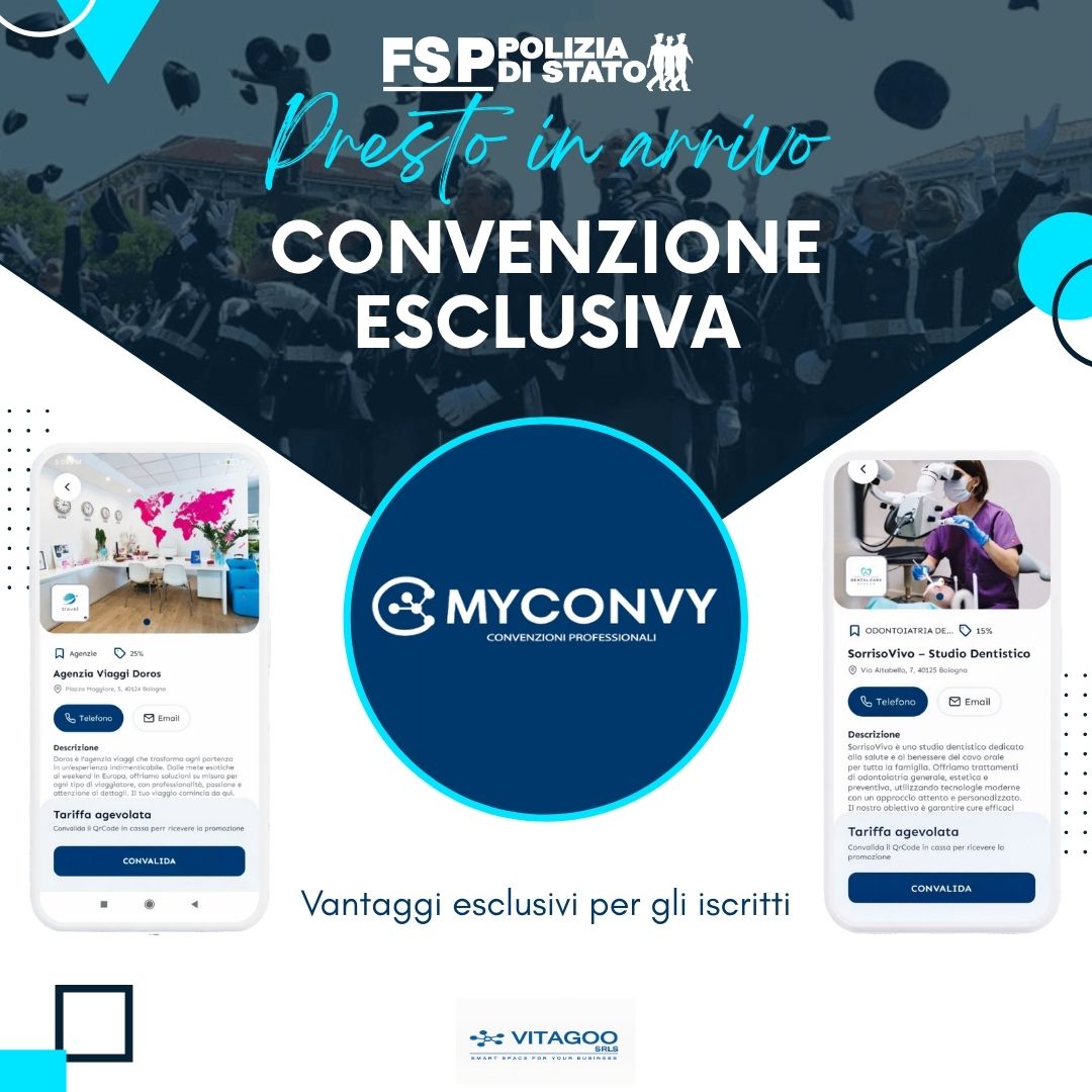 Nuova convenzione FSP Polizia di Stato con MyConvy